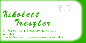 nikolett treszler business card